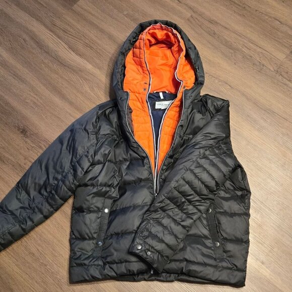 Men's Black and Orange Cole Haan Puffer Jacket Large - Picture 1 of 6